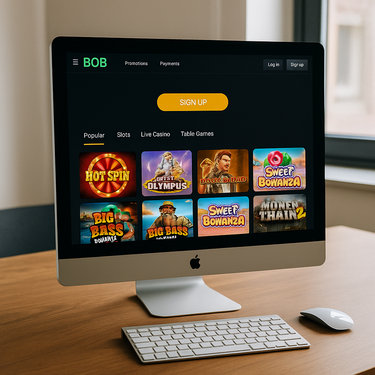 Bob Casino - Desktop Interface Design - Intuïtief en Overzichtelijk